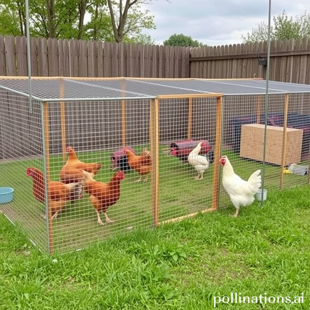 how big should a chicken run be for 10 chickens